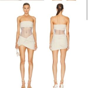 Christopher Esber Savoye Scrunch Micro Mini Dress Size Small